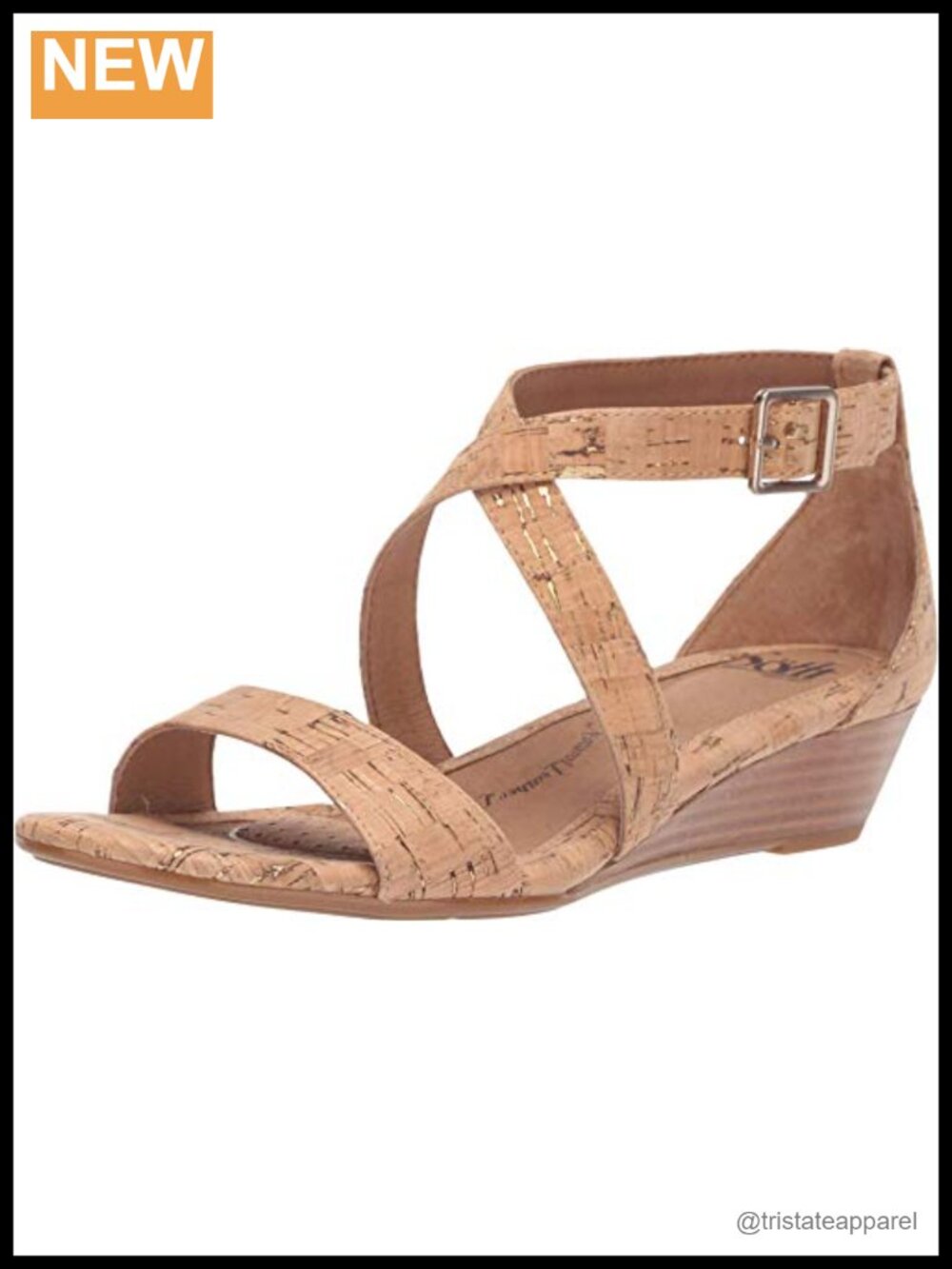 Sofft Innis Women's Suede Wedge Sandal Ankle Strap Leather Comfort